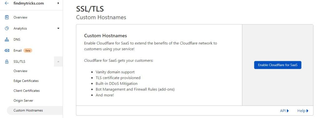 cloudflare custom hostnames