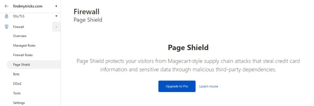 cloudflare page shields