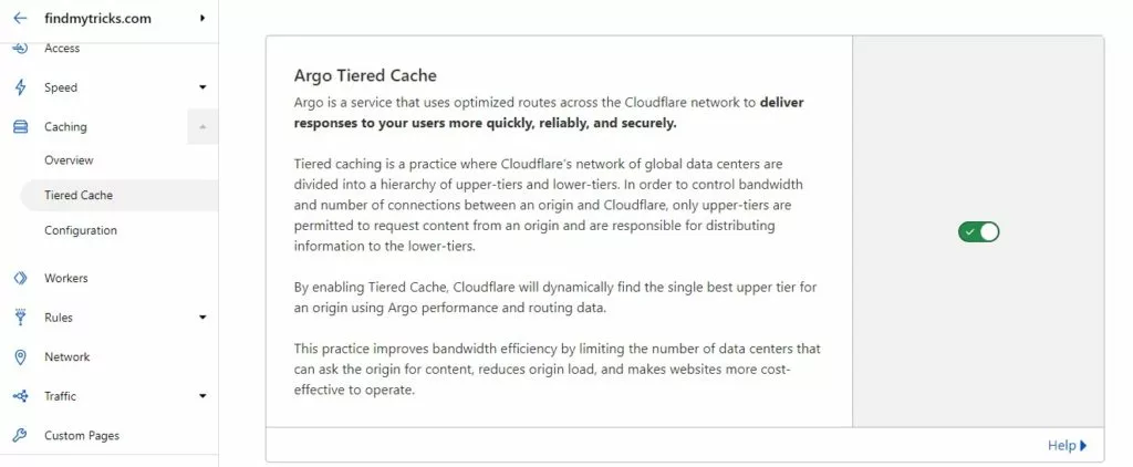 cloudflare tiered caches