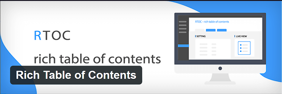 rich table of contents plugin