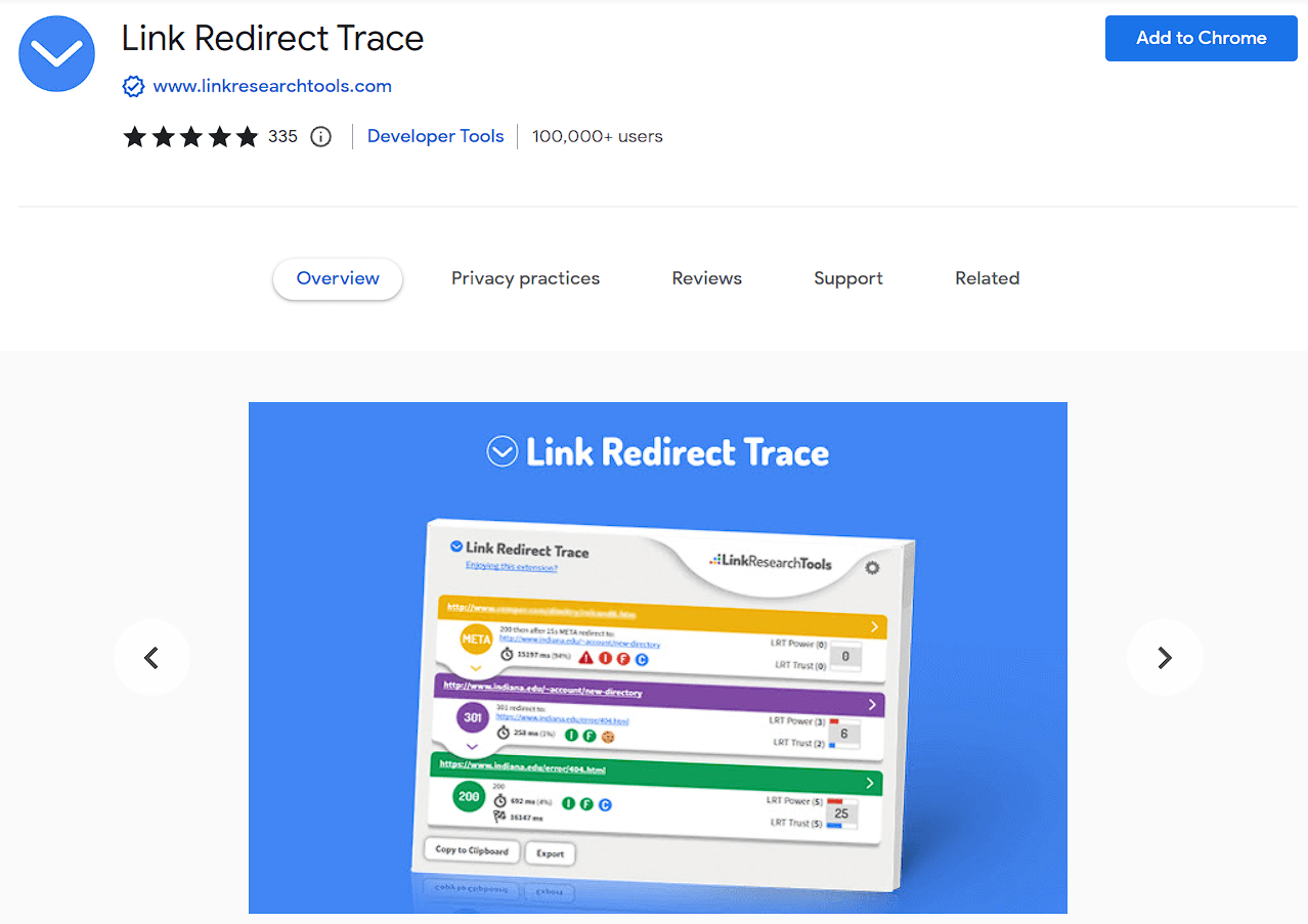 link redirect trace