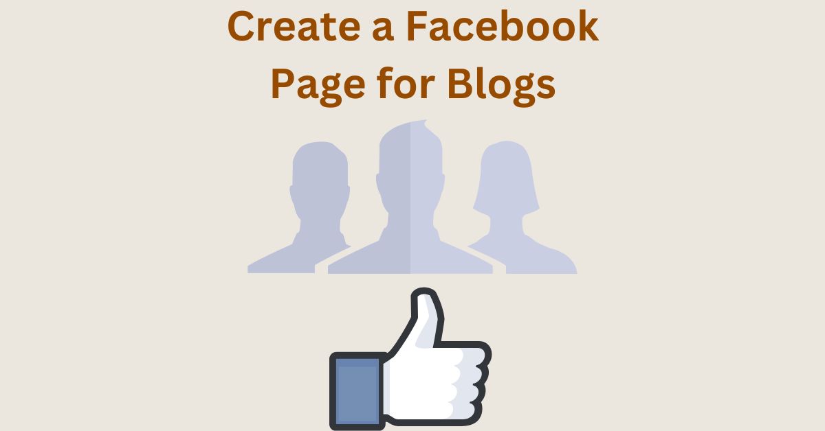 create a facebook page for blog