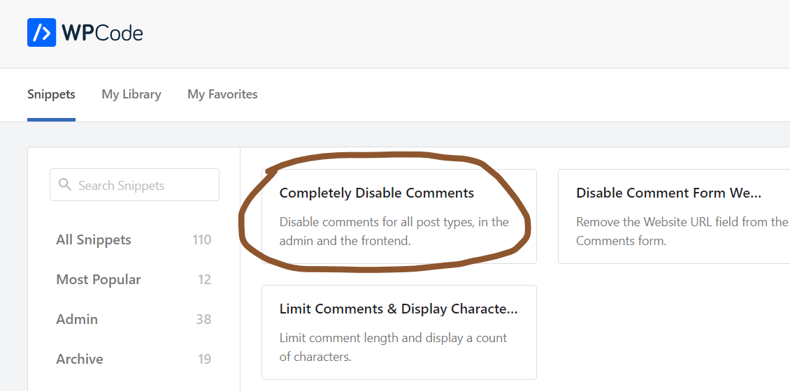 disable comments completely