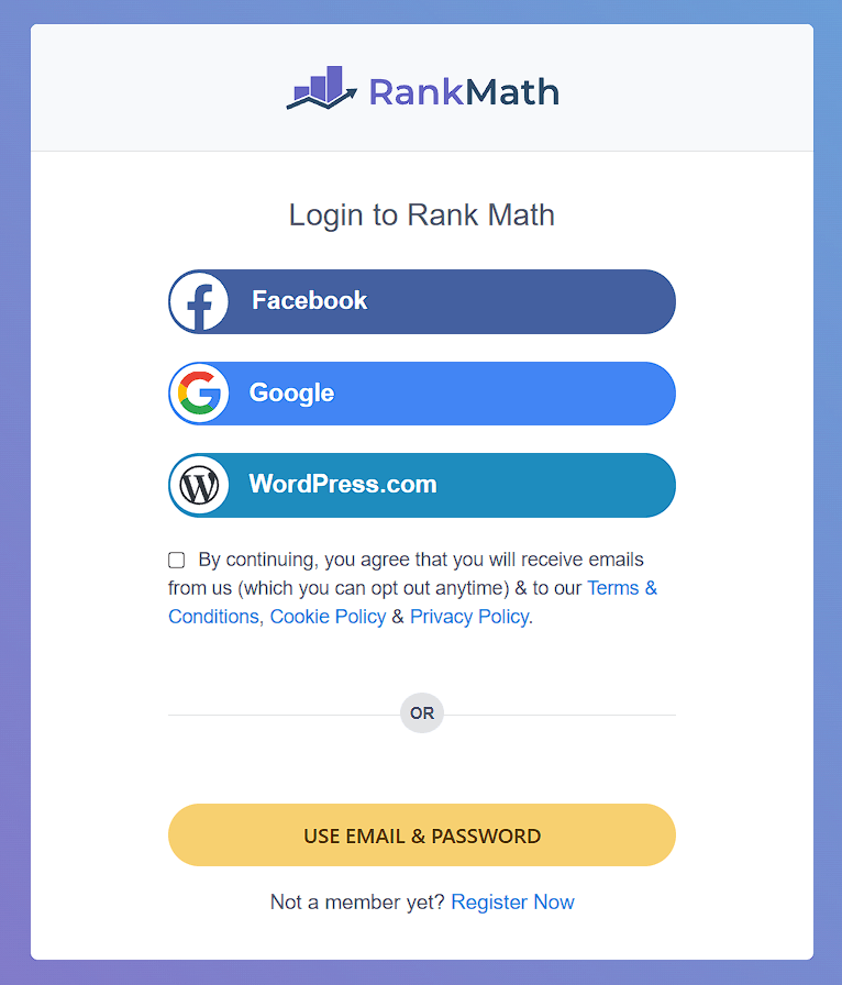 login-to-rank-math