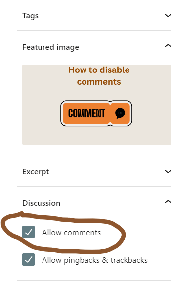 wordpress default disable comments